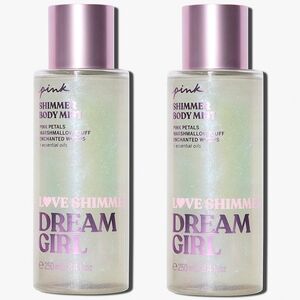 PINK Victoria's Secret Dream Girl Shimmer Fragrance Body Mist Set of 2 NEW